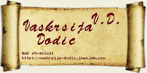 Vaskrsija Dodić vizit kartica